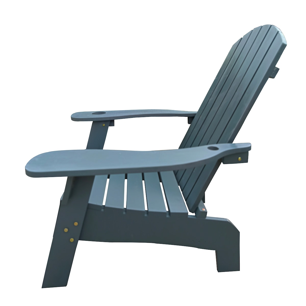 Outdoor Patio Indoor Wood Adirondack Chair with An Hole To Hold Umbrella on The Arm
