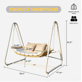 Outdoor Patio Porch Swing with Cushions