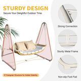 Outdoor Patio Porch Swing with Cushions