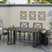 Rectangle Outdoor Patio Propane Fire Pit Concrete Wood-Pattern Fire Table