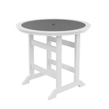 Outdoor Patio Recycled Plastic Round Dining Table Bar Table - N/A