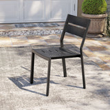 Pellebant Outdoor Stackable Aluminum Dining Chairs - 15.2 in W * 17.3 in D * 32.2 in H
