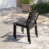 Pellebant Outdoor Stackable Aluminum Dining Chairs - 15.2 in W * 17.3 in D * 32.2 in H