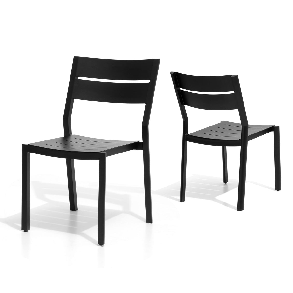 Pellebant Outdoor Stackable Aluminum Dining Chairs - 15.2 in W * 17.3 in D * 32.2 in H