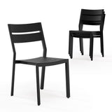 Pellebant Outdoor Stackable Aluminum Dining Chairs - 15.2 in W * 17.3 in D * 32.2 in H