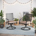 MAISON ARTS Outdoor Patio Swivel Dining Chairs (Set of 2) with Feathers of E-coating and Weather-resistance