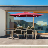 10 Ft x 6.5 Ft Rectangular Market Outdoor Patio Umbrella