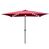 10 Ft x 6.5 Ft Rectangular Market Outdoor Patio Umbrella