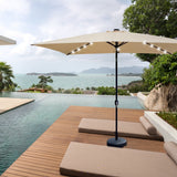 10 Ft x 6.5 Ft Rectangular Market Outdoor Patio Umbrella