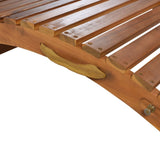 Outdoor Patio Wood Portable Extended Chaise Lounge Set - 36.2”Lx21.3"W