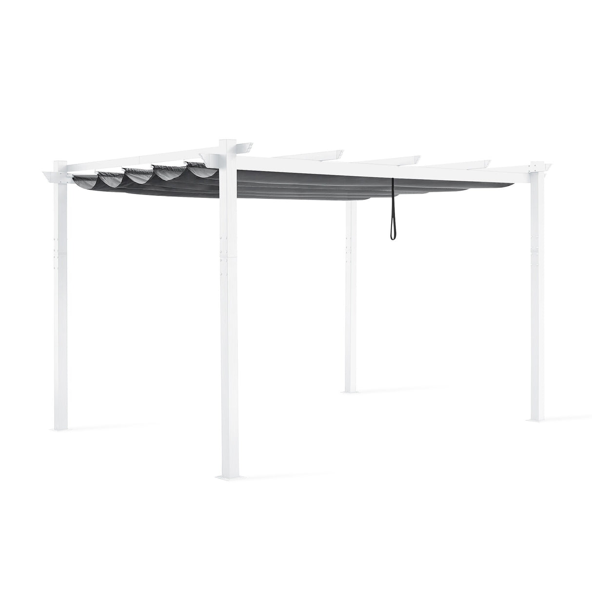 Outdoor Pergola with Retractable Canopy Cover, Pavilion Grill Gazebo