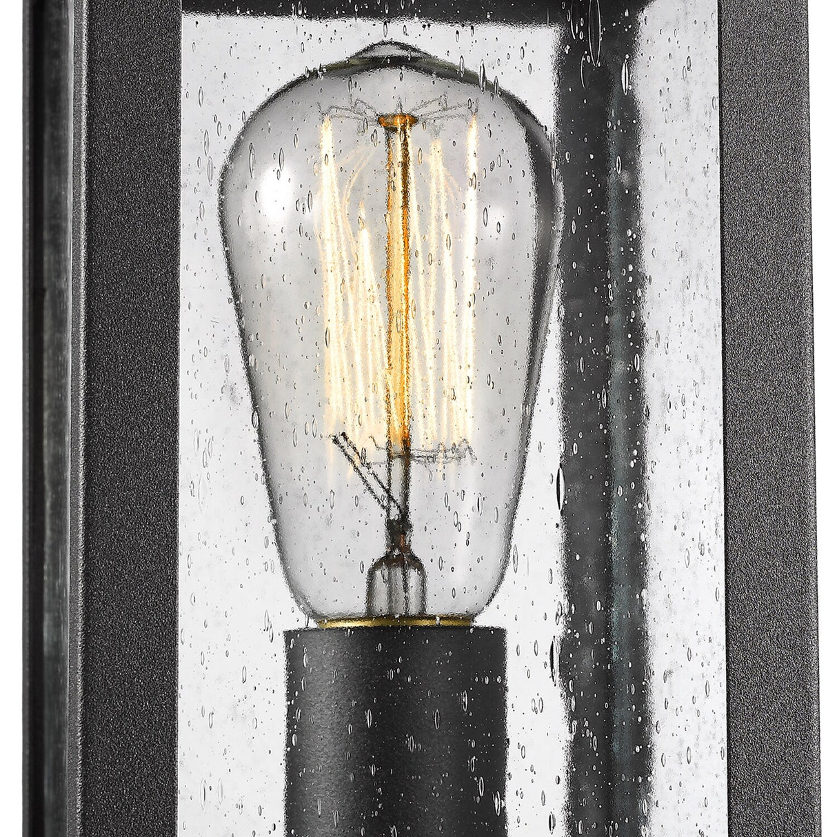 Outdoor Post Light Fixtures, 1-Light with Seeded Glass - ‎6 x 6 x 12 inches