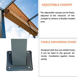 Outdoor Retractable Pergola with Weather-Resistant Canopy Aluminum Garden Pergola Patio Grill Gazebo for Courtyard