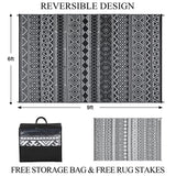 Outdoor Reversible Patio Rug for Balcony