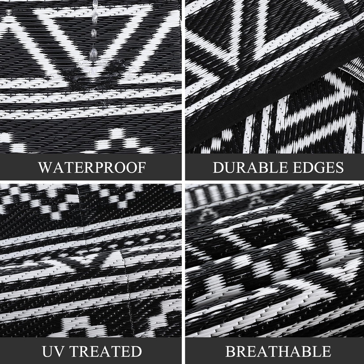 Outdoor Reversible Patio Rug for Balcony