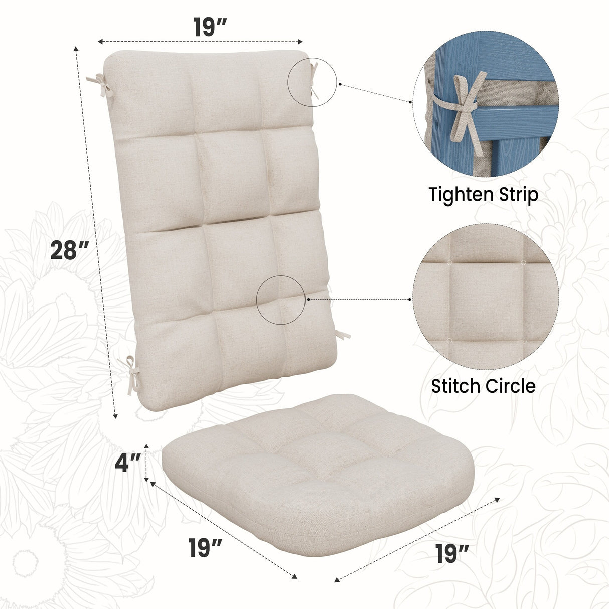 Outdoor Removable Rocking Chair Cushions Of Adirondack Chair
