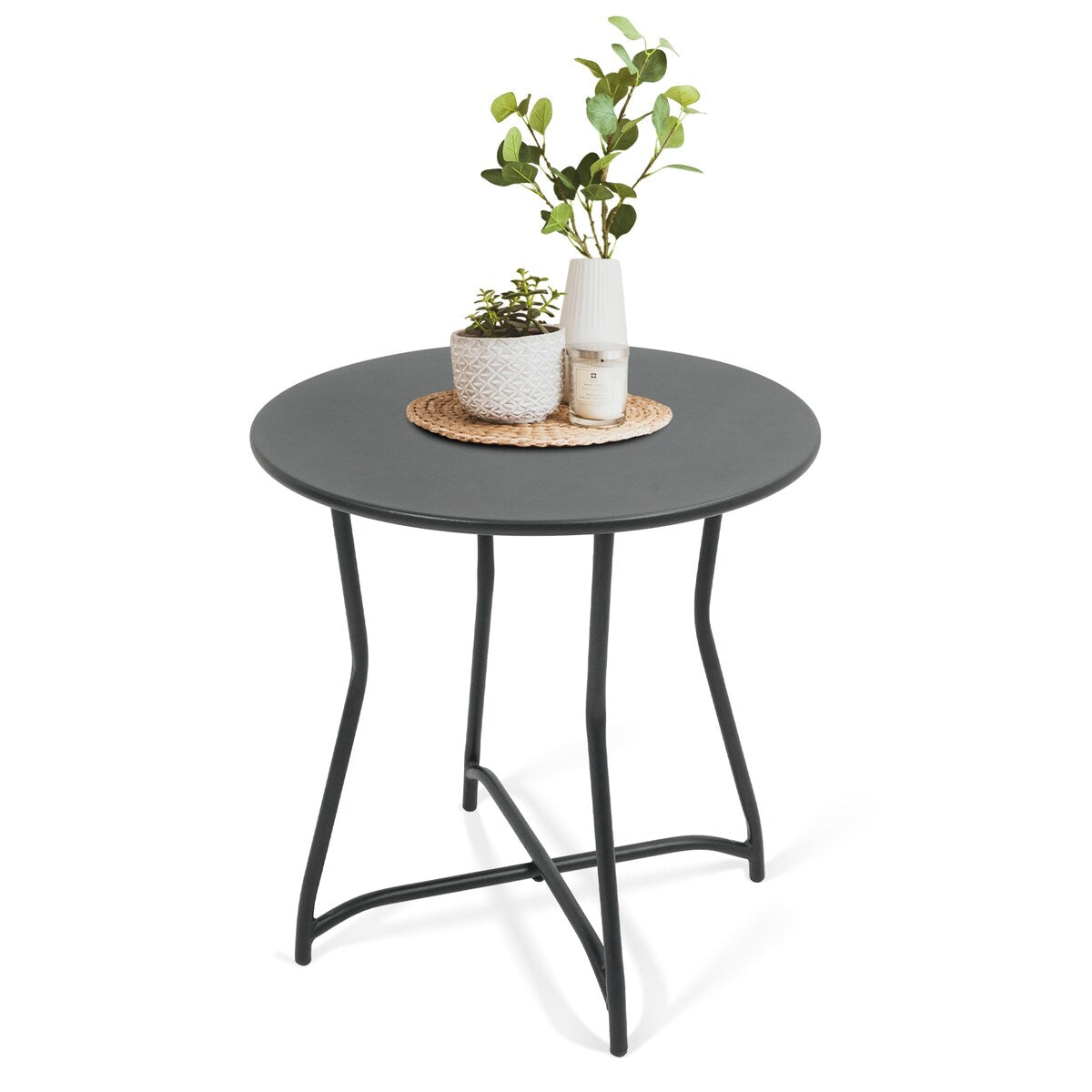 Outdoor Round Table Metal Steel Table
