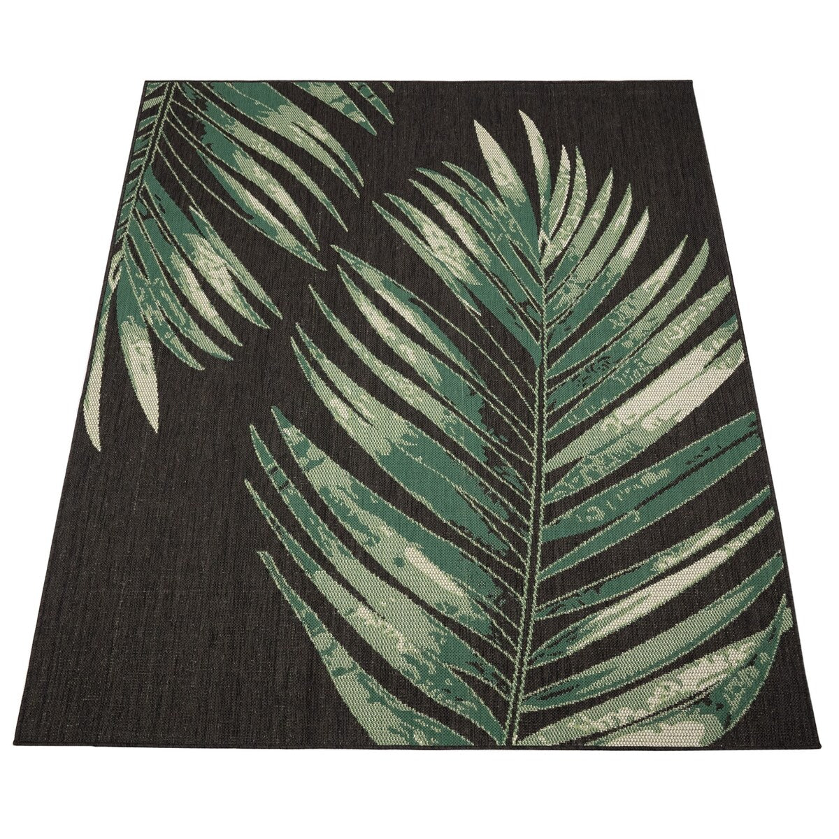 Outdoor Rug with Floral Palm Leaf Design Waterproof