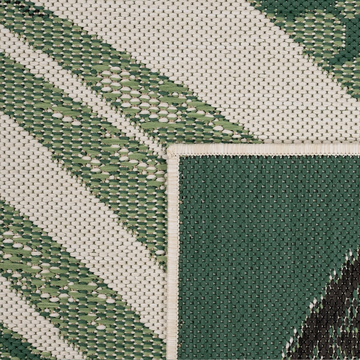 Outdoor Rug with Floral Palm Leaf Design Waterproof