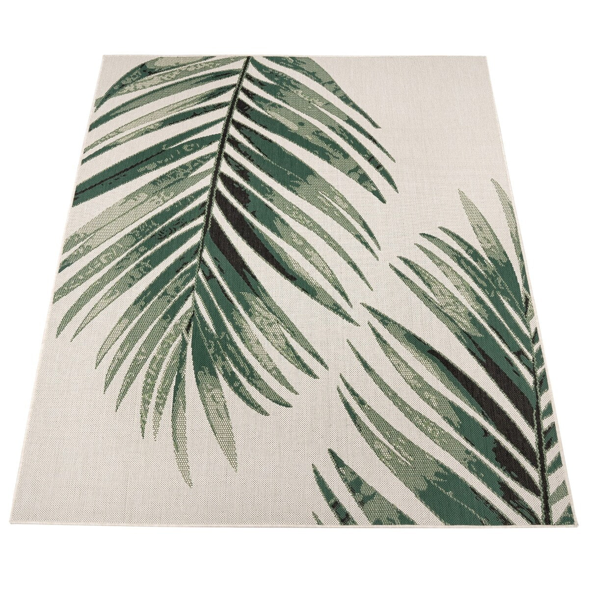 Outdoor Rug with Floral Palm Leaf Design Waterproof