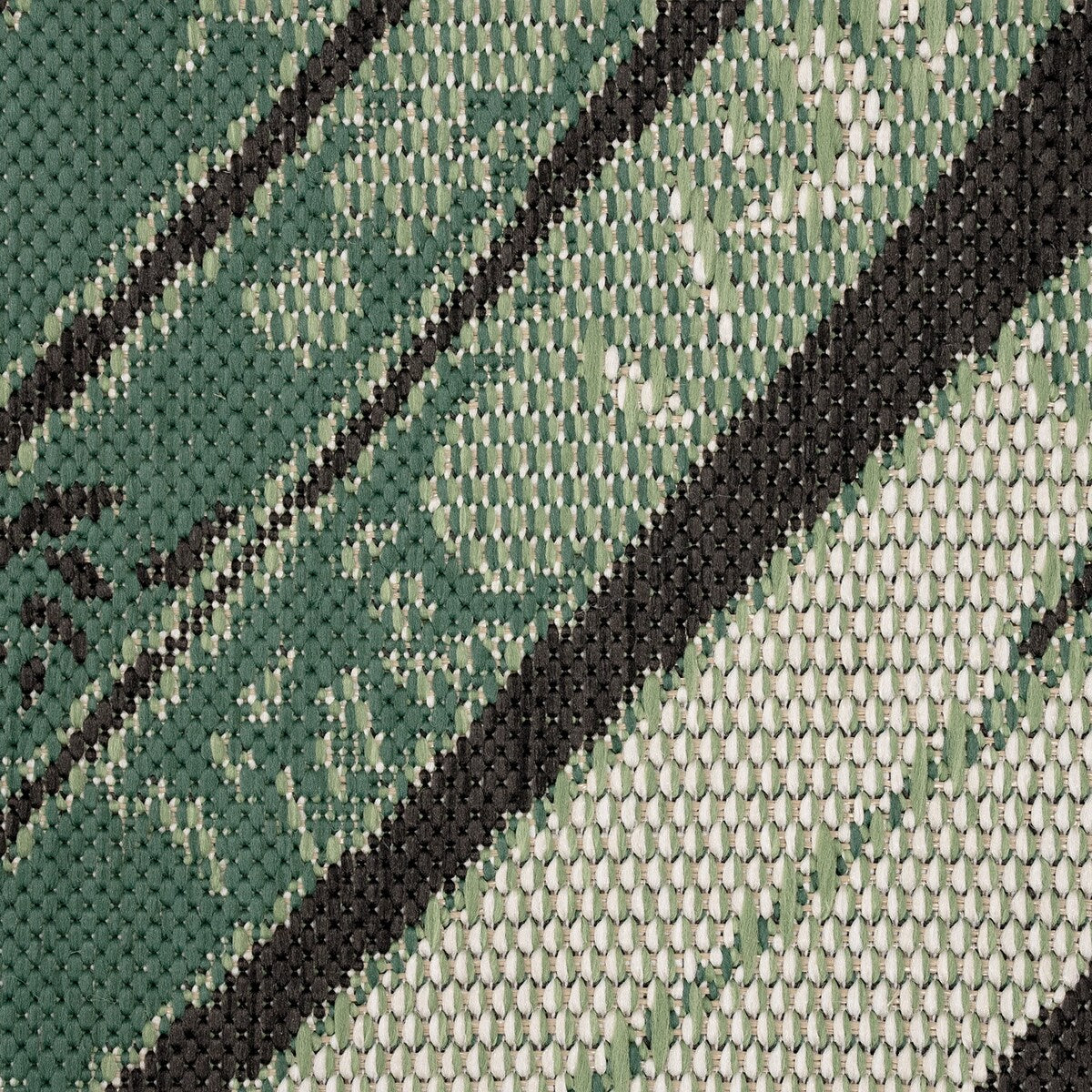 Outdoor Rug with Floral Palm Leaf Design Waterproof