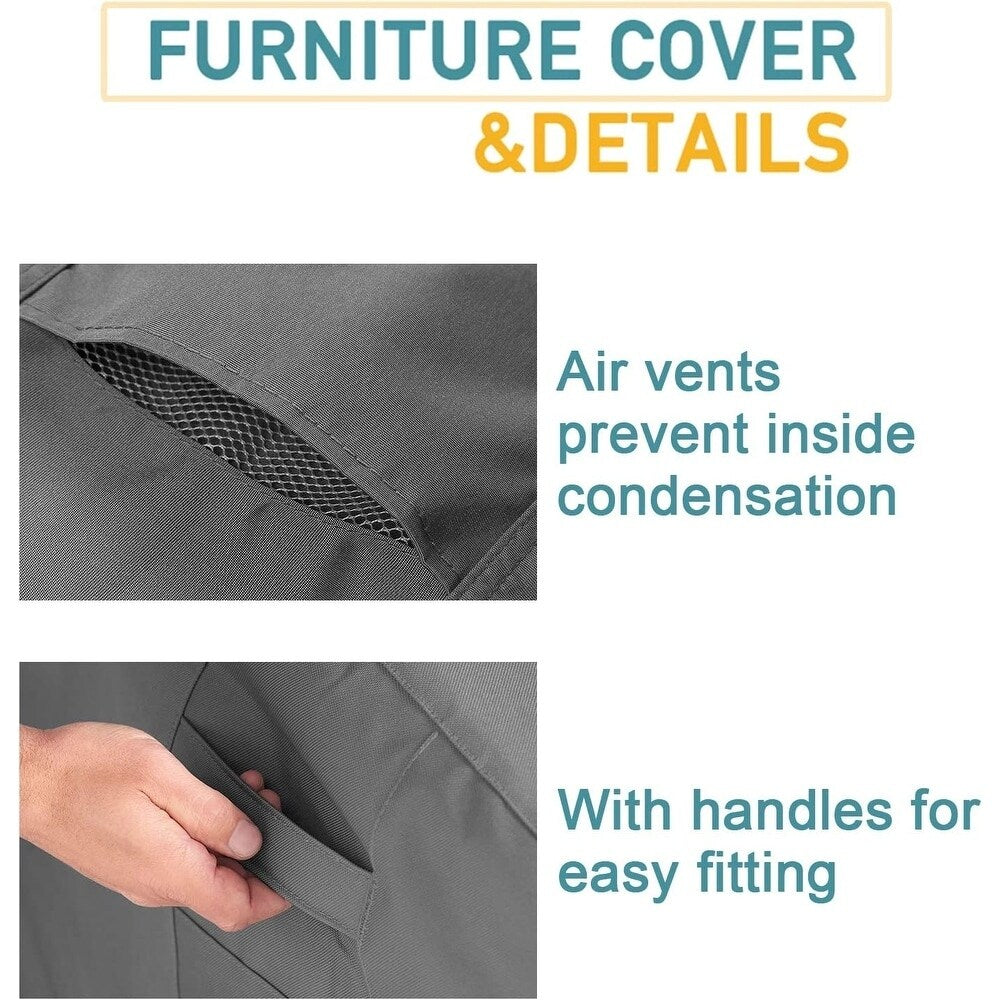 Outdoor Sectional Cover Heavy-Duty Waterproof Anti-UV Furniture Protector