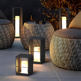 Outdoor Solar Powered Rectangular Floor Lamp for for Patio, Deck and Garden