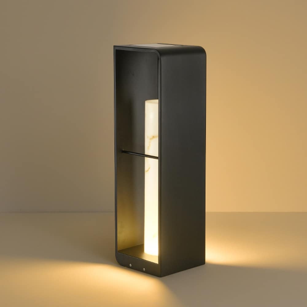 Outdoor Solar Powered Rectangular Floor Lamp for for Patio, Deck and Garden