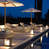 Outdoor Solar Powered Rectangular Floor Lamp for for Patio, Deck and Garden