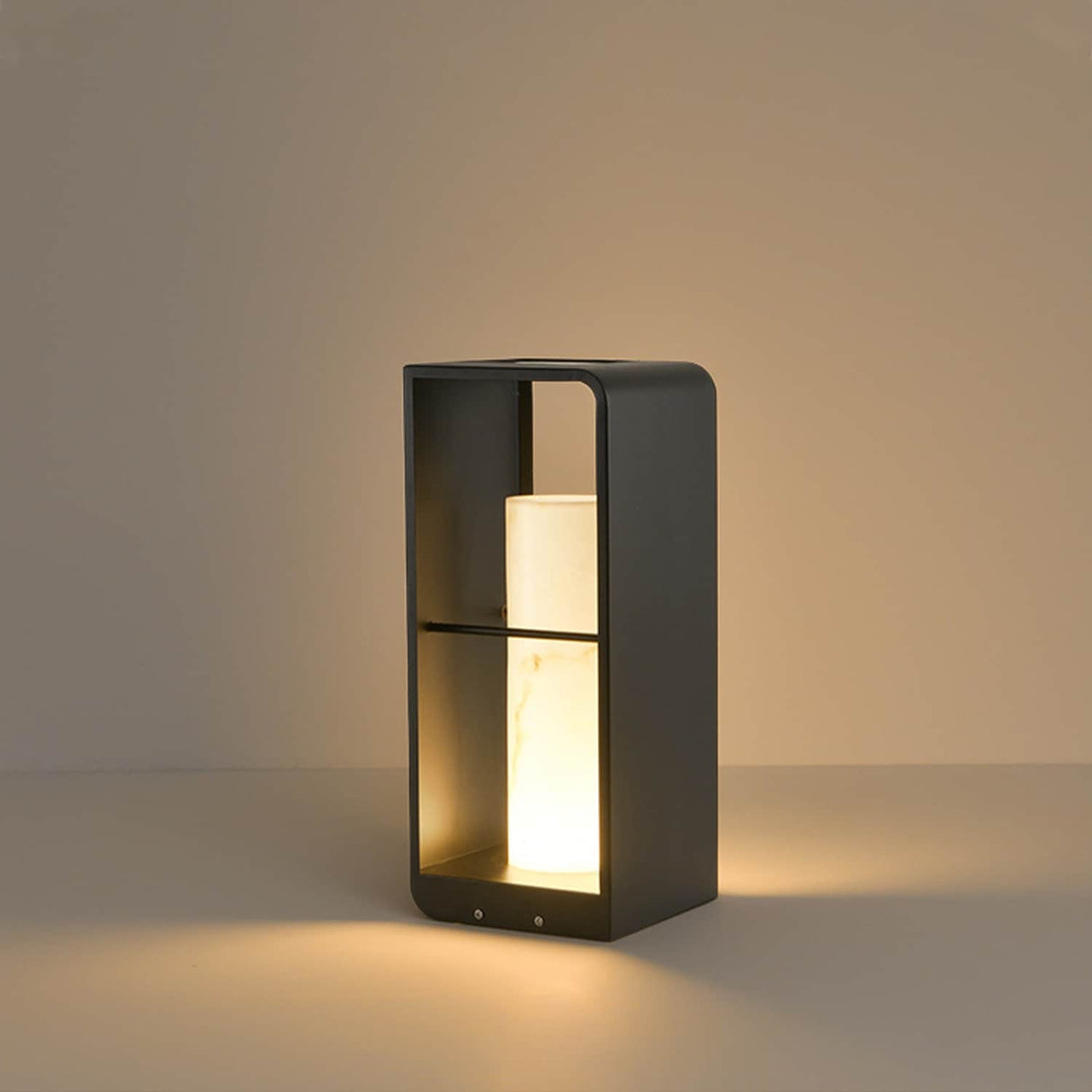 Outdoor Solar Powered Rectangular Floor Lamp for for Patio, Deck and Garden