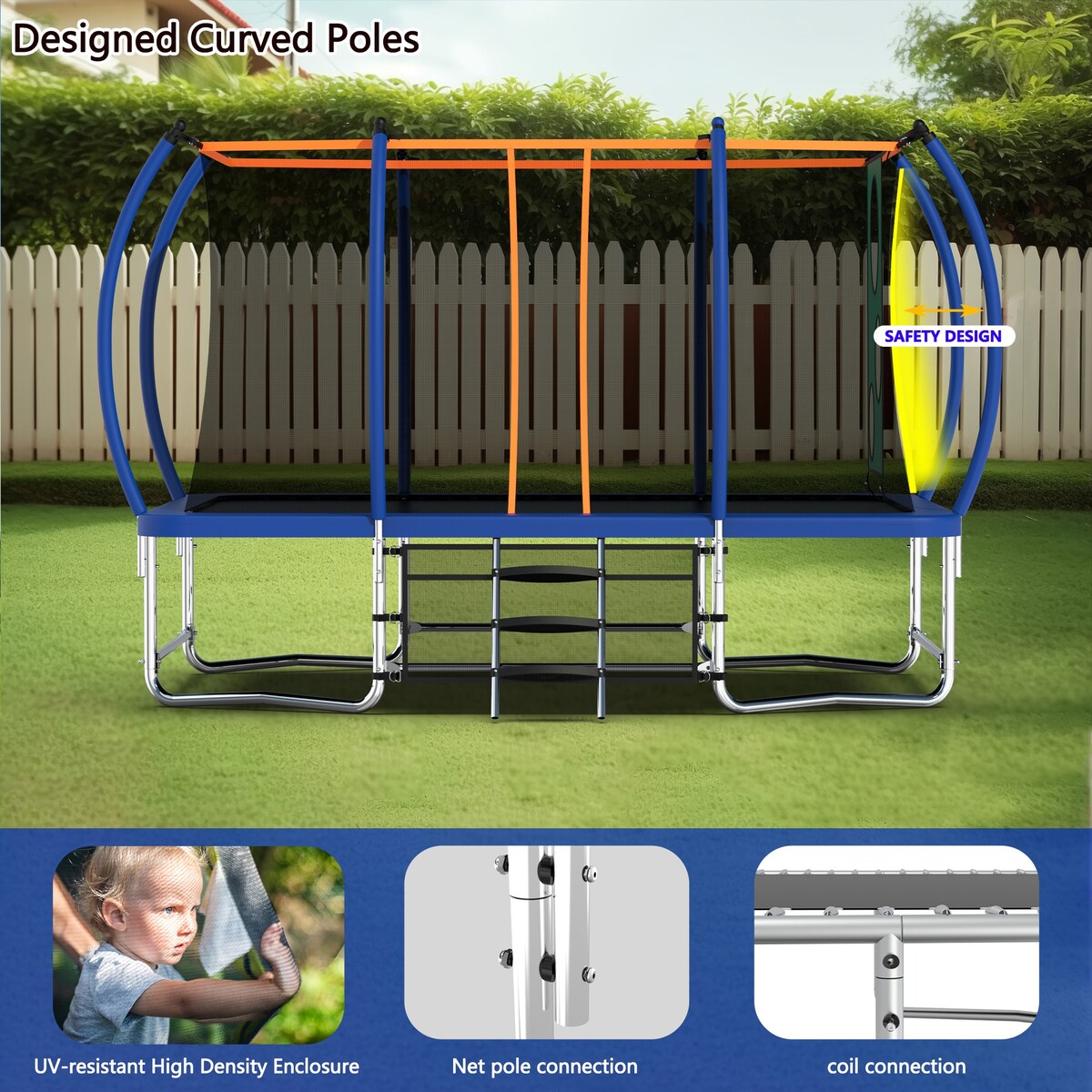 Outdoor Square Trampolines for Kids Adults Long Rectangular Tumbling Trampoline