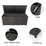 Outdoor Storage Box 113 Gallon Wicker Patio Deck Boxes