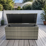 Outdoor Storage Box 113 Gallon Wicker Patio Deck Boxes
