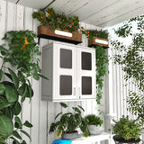 Outdoor Storage Cabinet Waterproof,Resin Garage and Laundry Room Wall Mounted Cabinets, Outdoor Box with Doors and Shelves
