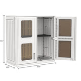 Outdoor Storage Cabinet Waterproof,Resin Garage and Laundry Room Wall Mounted Cabinets, Outdoor Box with Doors and Shelves