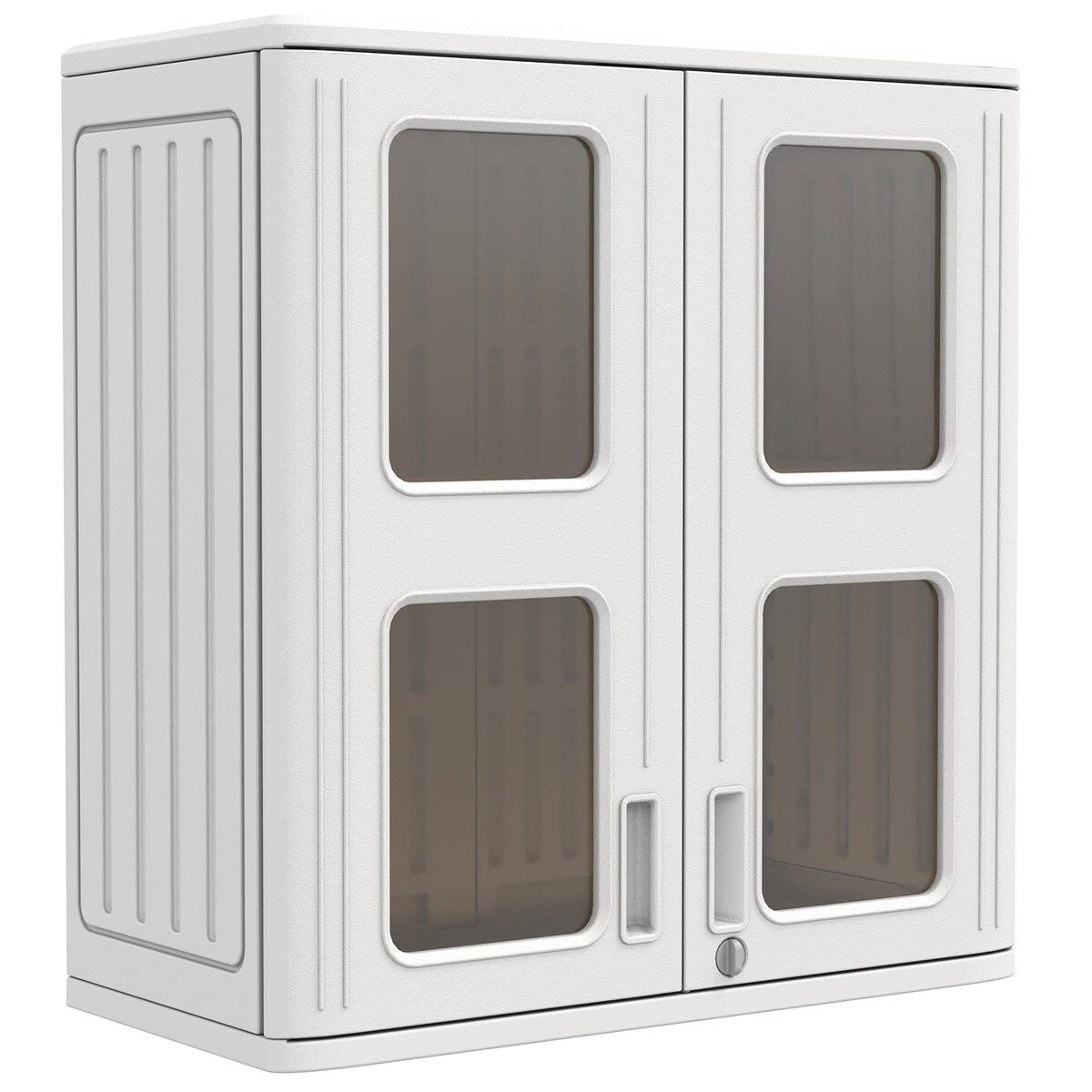 Outdoor Storage Cabinet Waterproof,Resin Garage and Laundry Room Wall Mounted Cabinets, Outdoor Box with Doors and Shelves