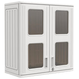 Outdoor Storage Cabinet Waterproof,Resin Garage and Laundry Room Wall Mounted Cabinets, Outdoor Box with Doors and Shelves