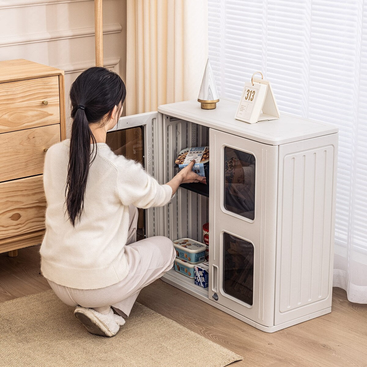 Outdoor Storage Cabinet Waterproof,Resin Garage and Laundry Room Wall Mounted Cabinets, Outdoor Box with Doors and Shelves