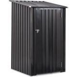 Outdoor Storage Shed Metal Steel Garden Shed with Single Lockable Door - 40.70"L * 37.4"W * 63.4"H