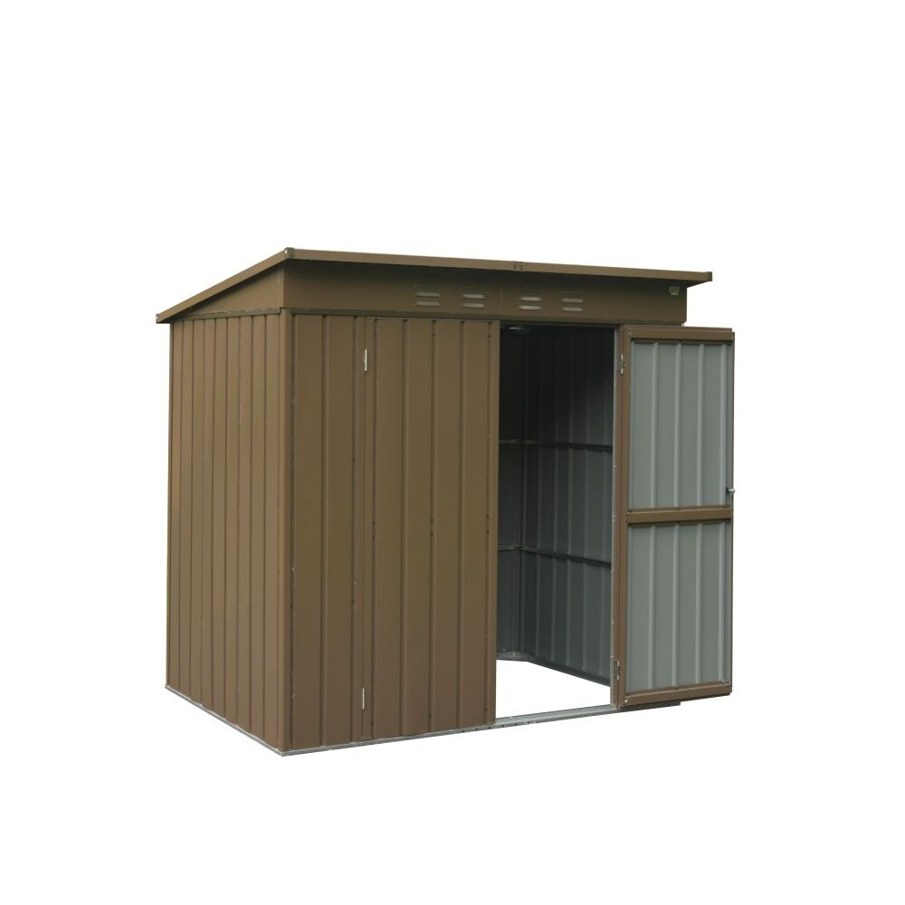 Outdoor Storage Shed , Metal Tool Sheds Storage House with Lockable Double Door