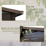 Outdoor Storage Shed , Metal Tool Sheds Storage House with Lockable Double Door