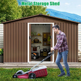 Outdoor Storage Shed, with Sloped Roof & Lockable Door