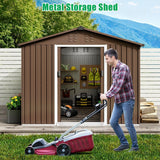 Outdoor Storage Shed, with Sloped Roof & Lockable Door