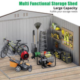 Outdoor Storage Shed, with Sloped Roof & Lockable Door