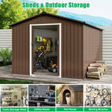 Outdoor Storage Shed, with Sloped Roof & Lockable Door