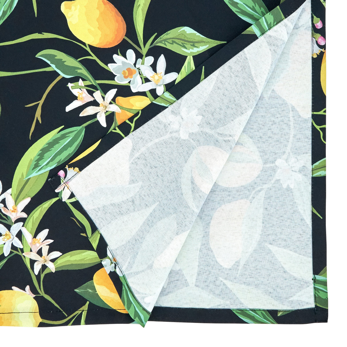 Outdoor Table Runner With Lemon Design