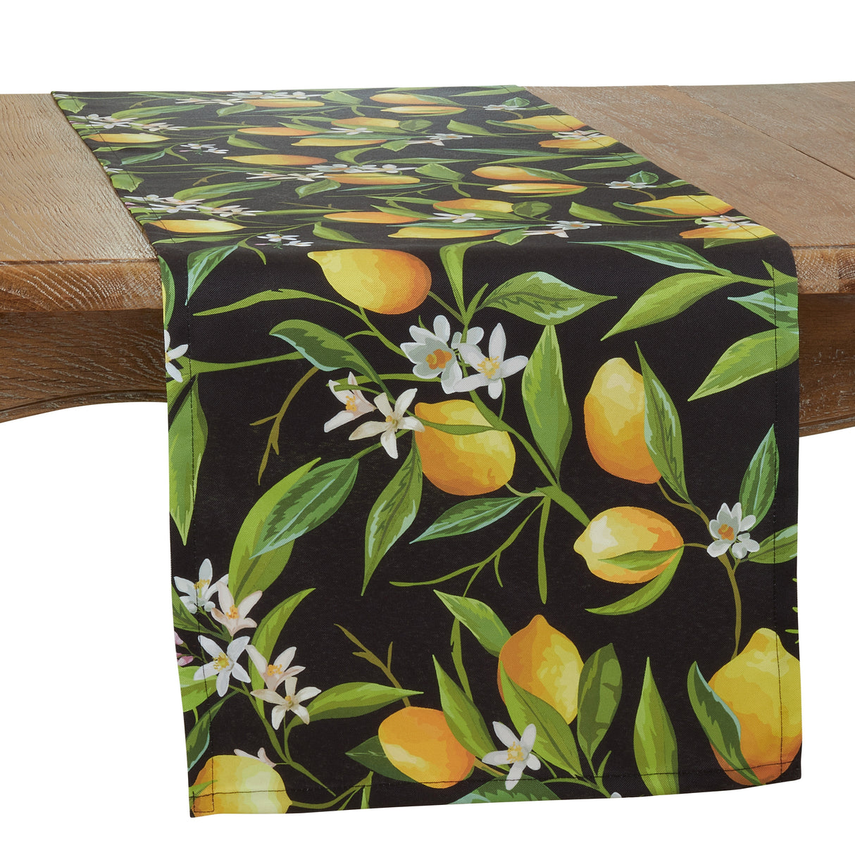 Outdoor Table Runner With Lemon Design