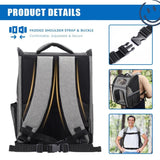 Outdoor Use Pet Carrier Backpack Cushion Back Support Black