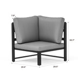 Outdoor Patio Furniture L-Shaped 4-Piece Sectional Sofa Set