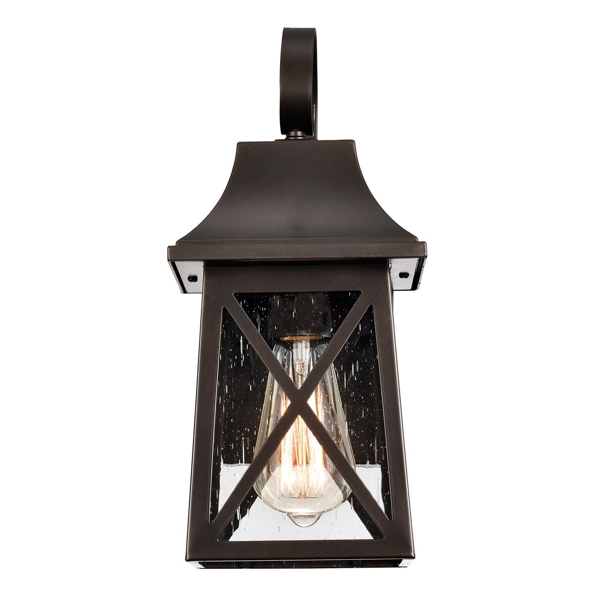 Outdoor Wall Lamp, Waterproof Old-fashioned Wall Lamp with Seed Glass(set of 2) - 7*6*13